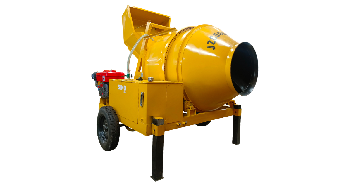 800kg Diesel Concrete Drum Mixer with Hydraulic Skip