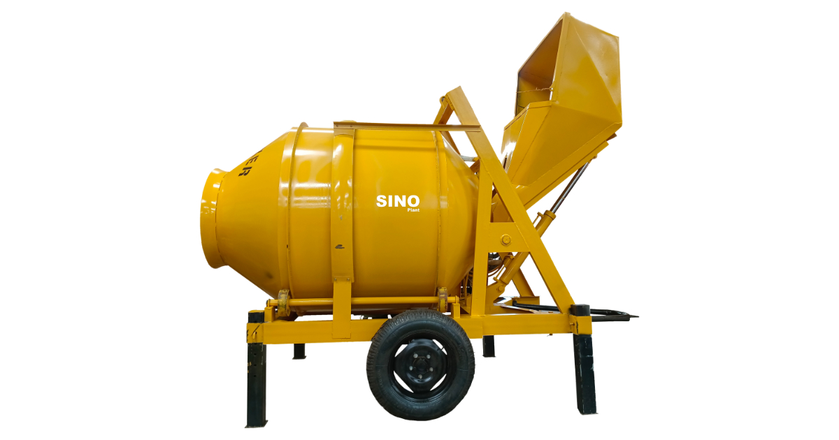 800kg Diesel Concrete Drum Mixer with Hydraulic Skip