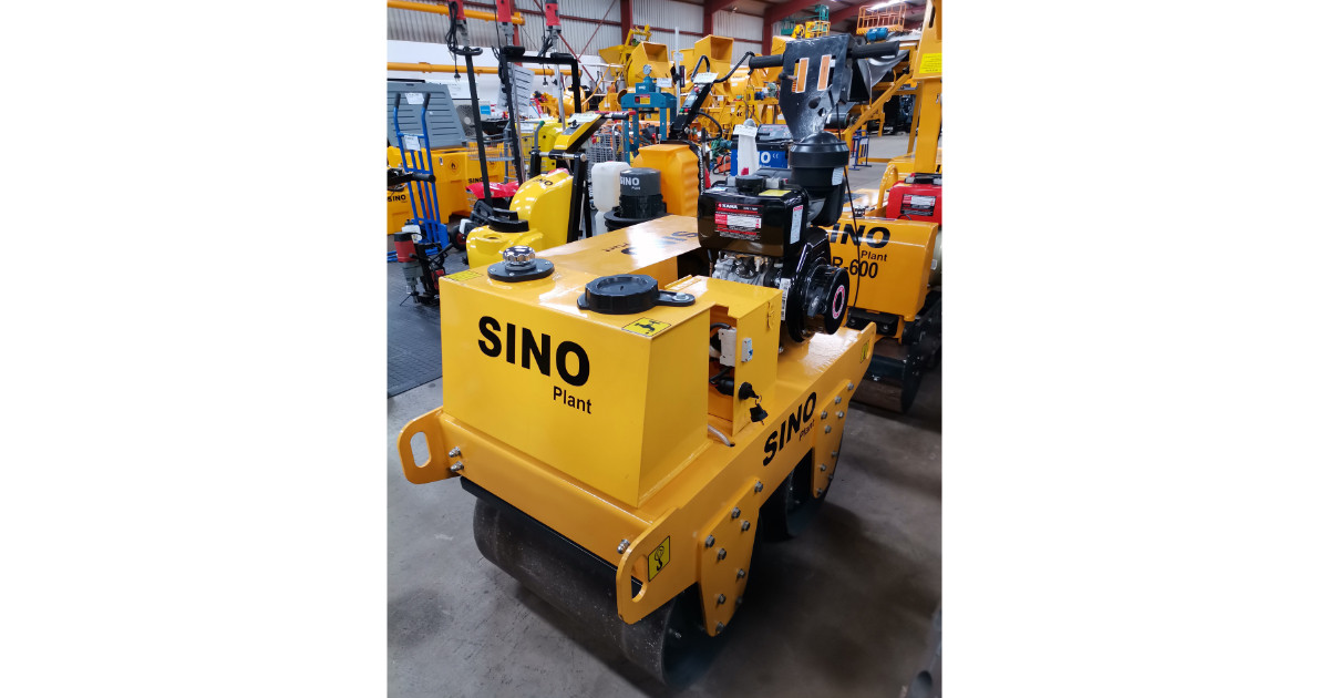 Walk-Behind Vibrating Dual Drum Roller 570kg Diesel